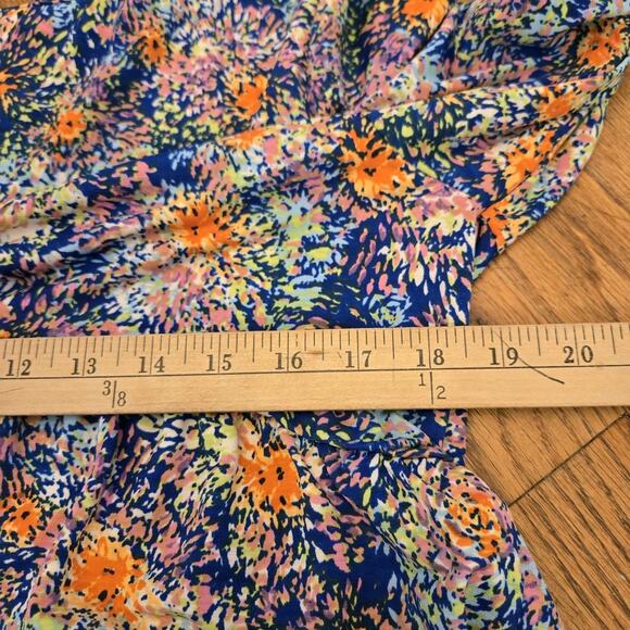 Dear Scarlett Lizzy Babydoll Top Womens Large Multicolor Fireworks - Picture 8 of 8